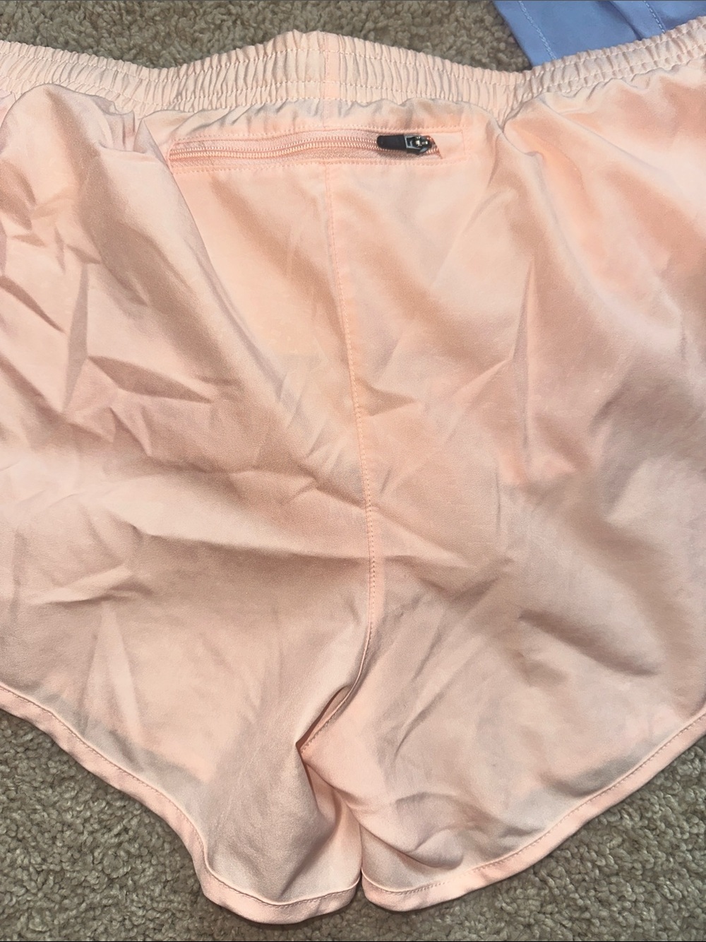 Nike Peach, White & Periwinkle Blue Running Shorts Trio- Small 4-6 - Picture 5 of 7